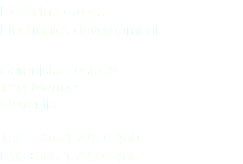 Elektrina d.o.o., Electronics development Gorenjska cesta 21, 1234 Mengeš, Slovenija Tel.: +386 1 729 6 460 Fax: +386 1 729 6 466