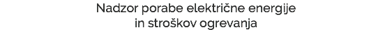 Nadzor porabe električne energije in stroškov ogrevanja